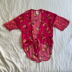 Self Esteem Pink Floral Girls Blouse
